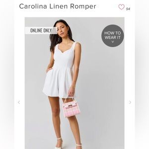 Francescas Carolina linen romper size: XL